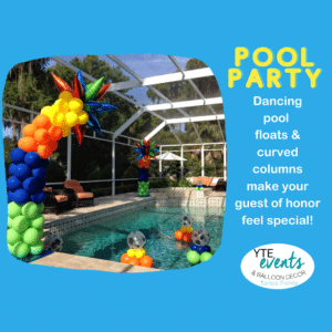 Pool Party  curved column and floaters