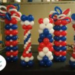 balloon decorations services near me Fourth of July themed event for balloon column decorations at rays baseball game