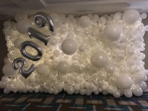 2019 New Years Balloon Wall Celebration light up 1