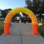 balloon decor near me Ombre Balloon Arch Orange to Yellow Color