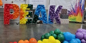 Amazon balloon decor color peak week rainbow tampa florida balloon decorations color splash scaled