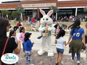 Armature Works Easter Bunny Walking with guests