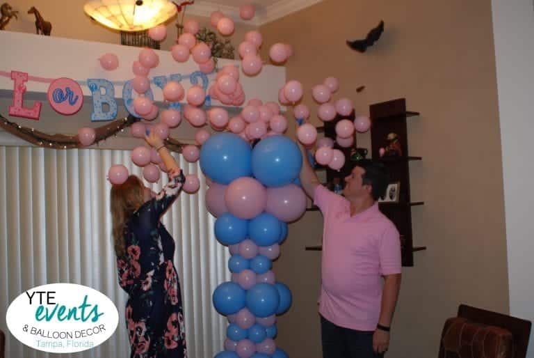 Gender Reveal Surprise Balloon Column