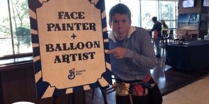 Balloon Artist and Face Painter for the Amalie Arena Event