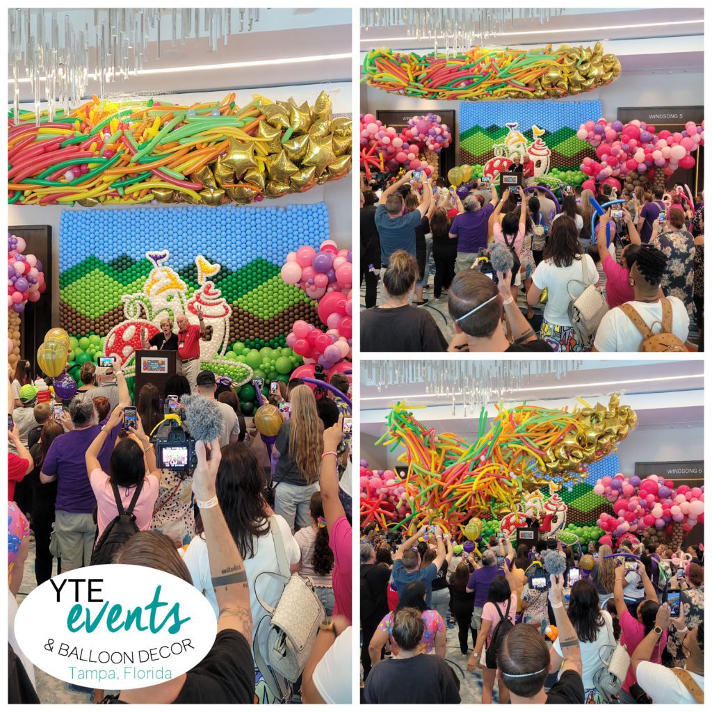 Balloon Drop at GKTW Village Grand Opening Event in Orlando Florida for Balloon Wonderland