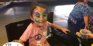 Beautiful butterfly face painting from an event in Tampa