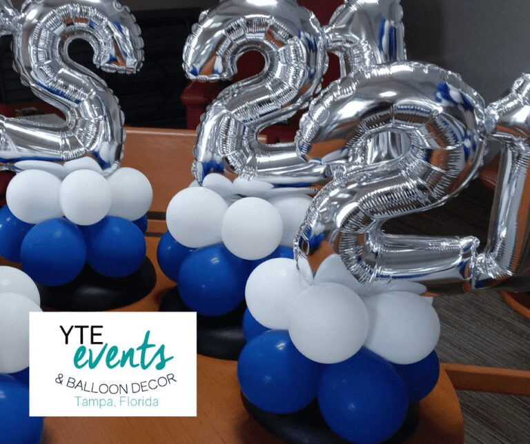 Here For A New Year – 2021 Balloon Centerpieces