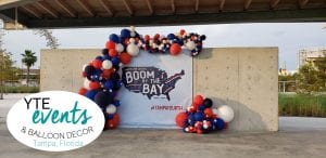 Boom by the Bay July 4th celebration red white blue patriotic organic wall decor