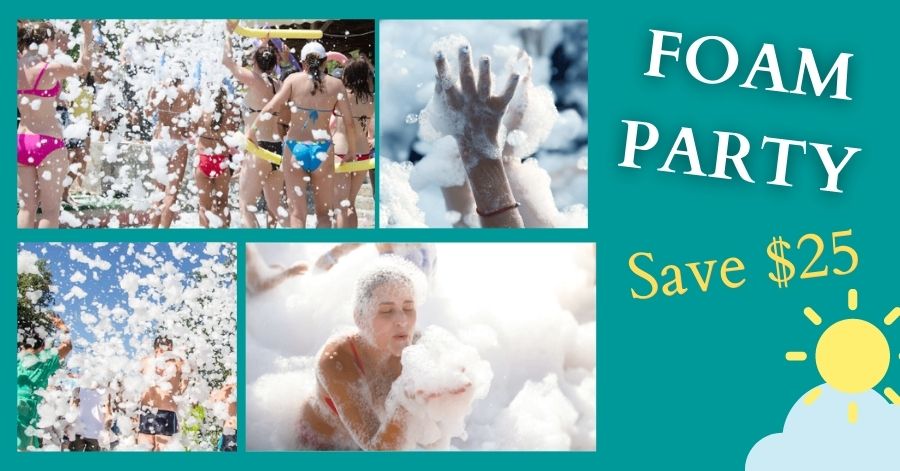 Bubble Foam Parties Save 25 on Bookings Discount