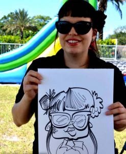 caricature artists draw at event