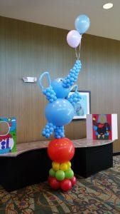 Circus Themed Balloon Column with Elephant