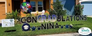 Congratulations Nina Yard sign graduation display  scaled