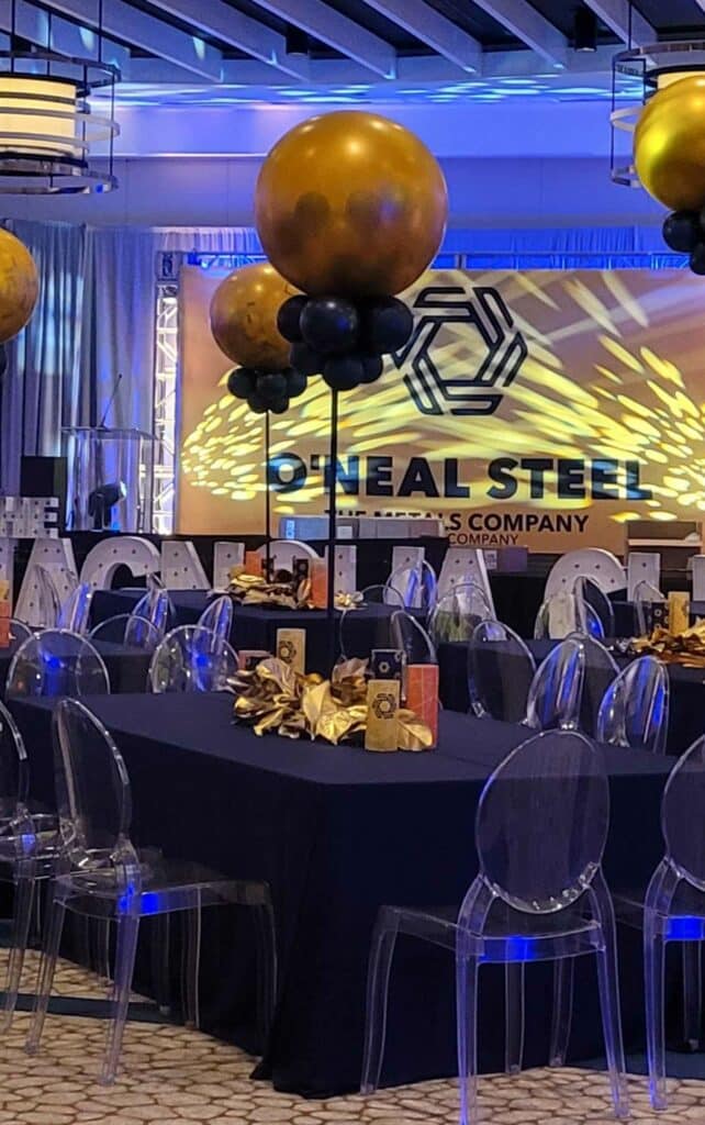 Corporate Event for Oneal Steel destination event balloon decor icon