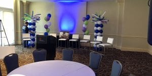 Corporate Meeting Columns and Balloon Bouquets