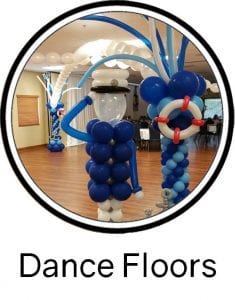 Dance Floors Icon homecoming prom balloon decorations