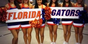 Florida Gators Cheerleaders Cheer on Balloon Decor for Macys Event
