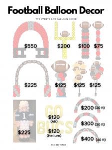 Football themed balloon decorations Tampa Bay Buccaneers Prices scaled