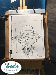 Fun and exciting caricatures at Rays Game in Draft Room Tampa St Petersburg 225x300 1