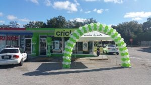 Grand Opening Balloon Arch for Cricket Wireless