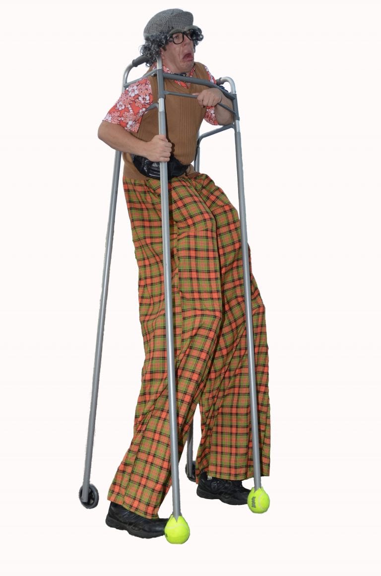 Stilt Walking Grandpa Entertainer for Events