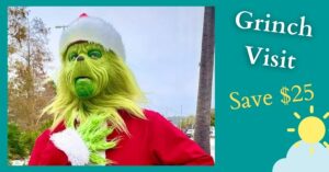 Grinch visits costume character discount savings code