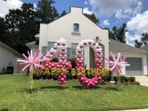 Happy 40th birthday balloon yard decorations scaled