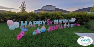 Happy Birthday Sofia 5th Birthday Party Yard Sign  scaled
