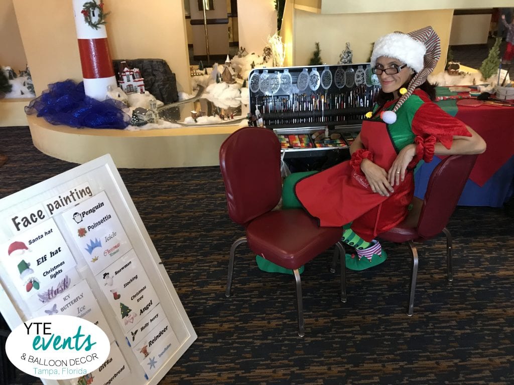Holiday Face Painting Fun at St Pete Yacht CLub
