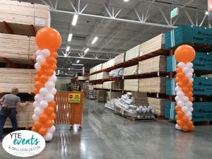 Home Depot Balloon Decorations for grand opening event