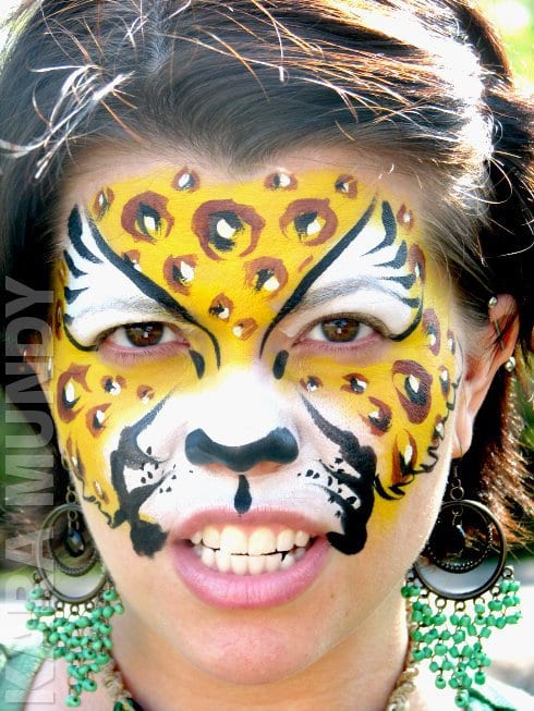 cheetah face paint on child from event best event face painter