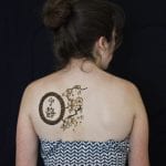 Henna Back Design with flowers