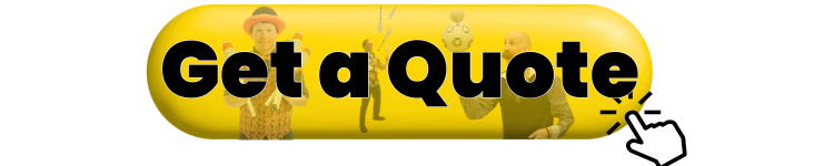 A vibrant yellow button with a shiny finish and bold black text reading "Get a Quote."