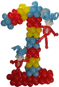 Large Sculpture Number Seuss Red Yellow Blue Colorful