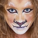 Lion full face body art