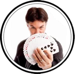 Magician Performing a Card trick