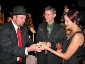 Mark doing magic in Tampa florida for cocktail hour
