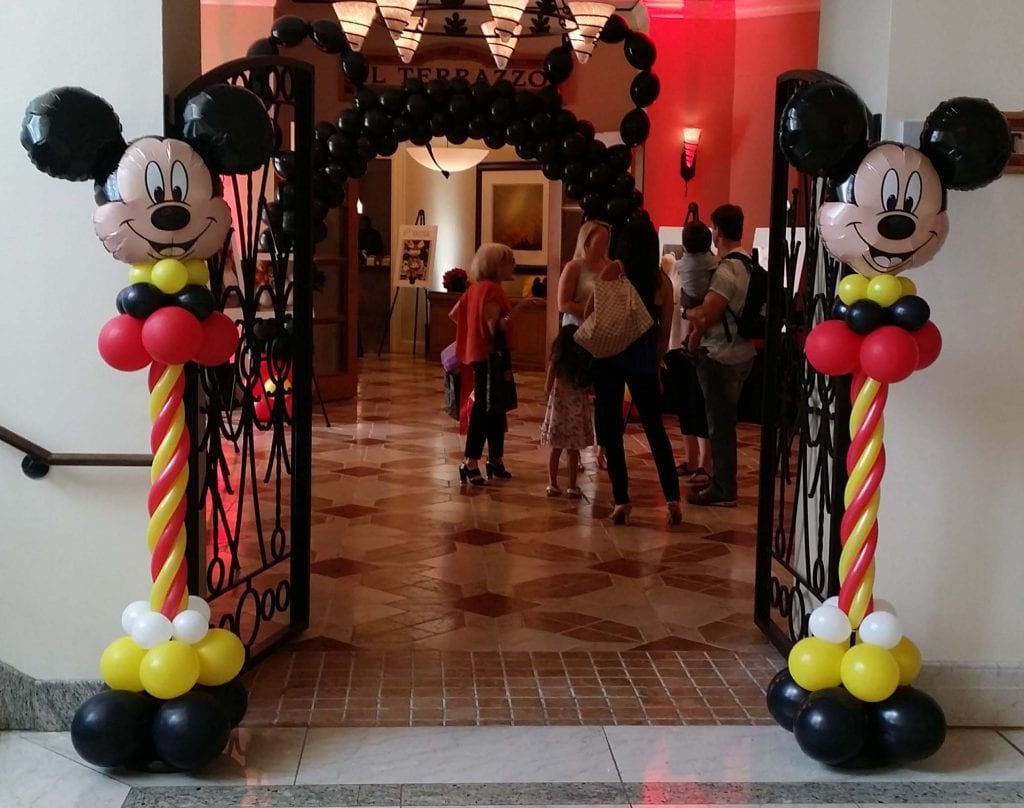 Mickey Mouse Balloon Columns Entrance