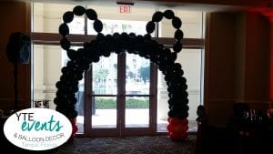 Mickey Mouse balloon arch with ears