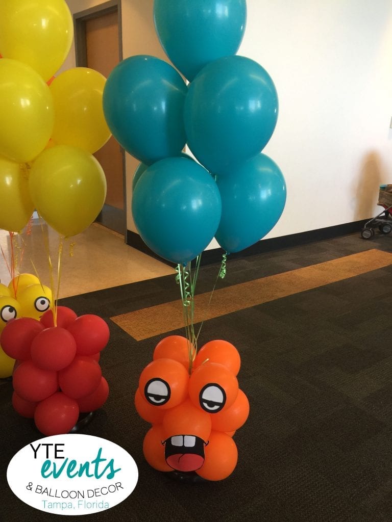 Monster Balloon Bouquet and Centerpieces