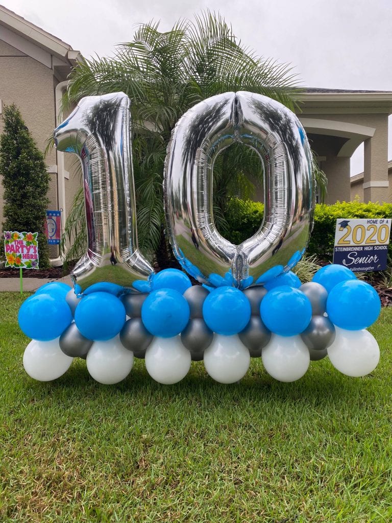 Number 10 balloon yard art marquee display scaled