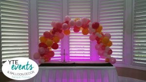 Organic Balloon arch for cake table