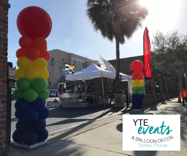 Balloon Columns for Cuban Club Pride Event