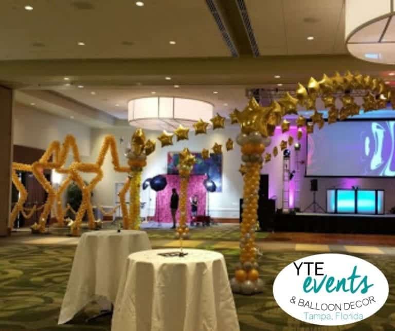 The Star of the Show – Rubber and Foil Balloon Hall Decor