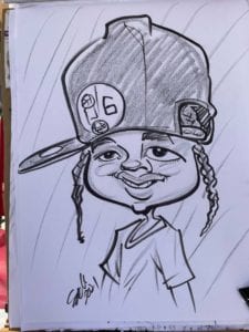 Southeast Seminole Heights around Tampa Caricature Artist drawing scaled