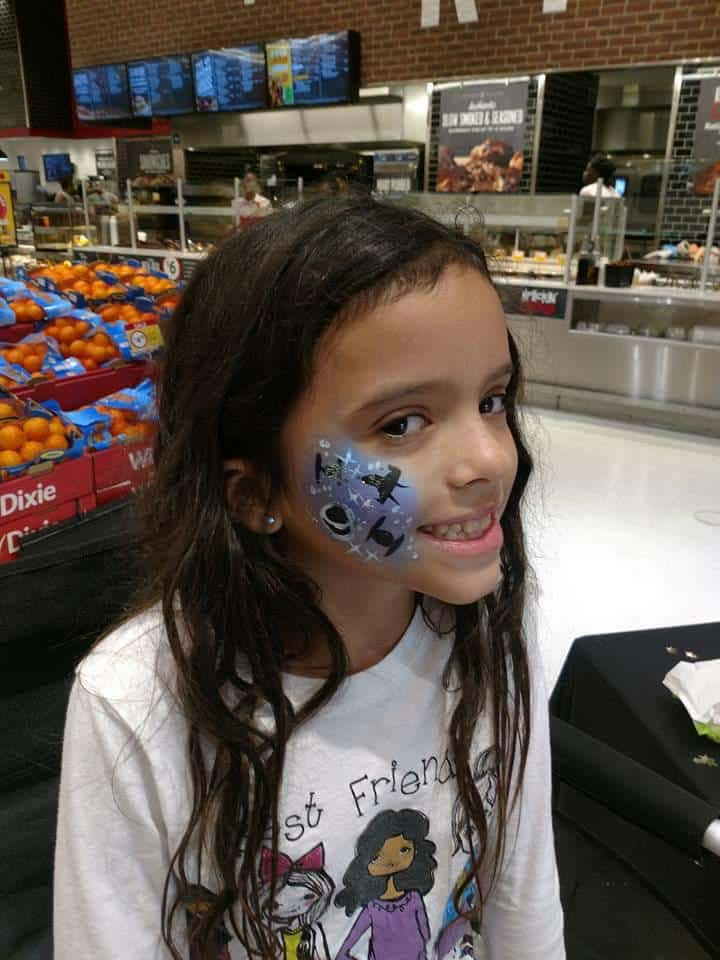 best event face painter Star Wars theme Event face painting example