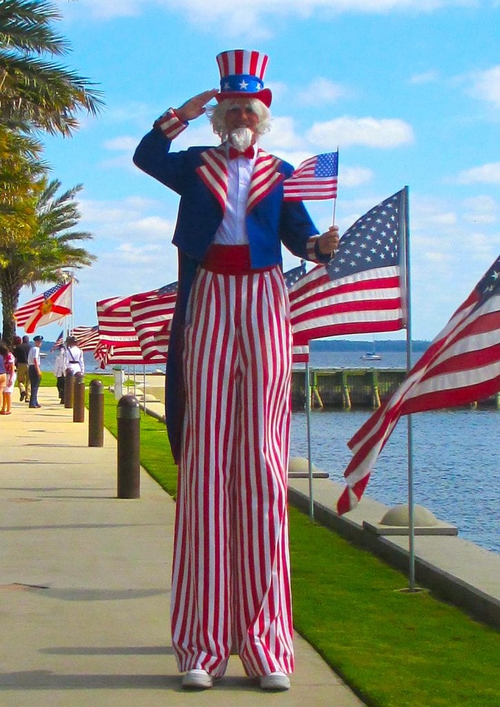 Stilt Walking Uncle Sam Tampa