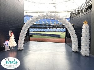 Tampa Bay Rays Baseball Event for Fans Christmas in July Balloon Decor white