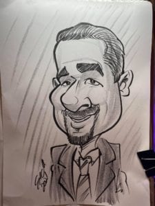 Tampa Caricature Artist sketch close to Gandy Sun Bay South scaled