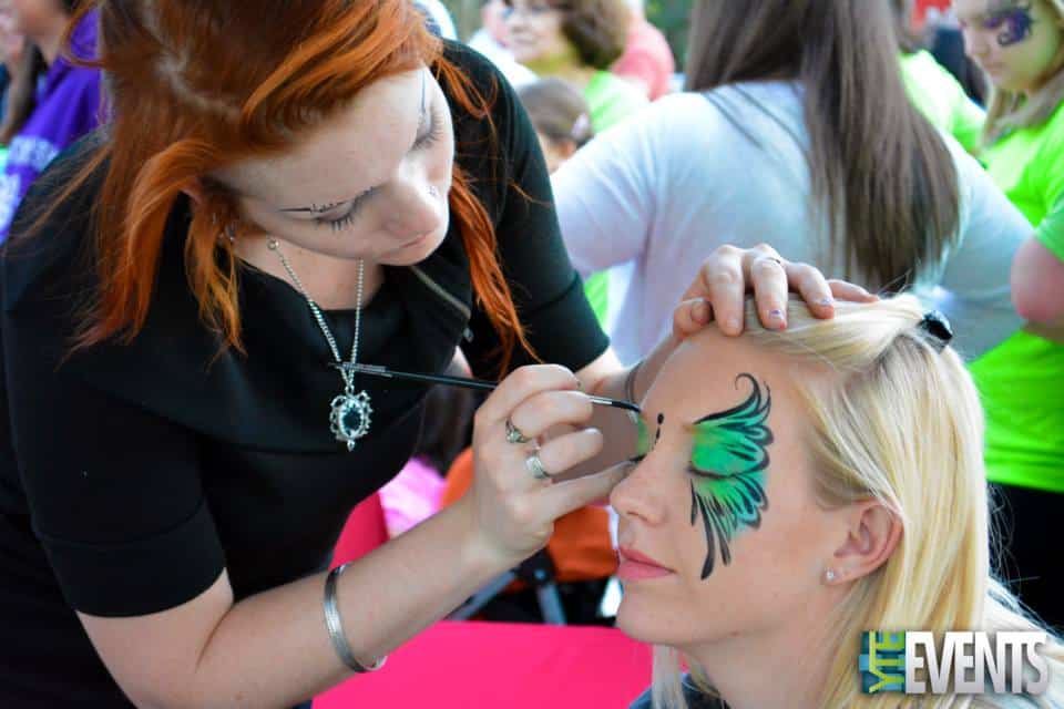 Taylor Painting faces at Birthday Party event in Tampa Butterfly face 2