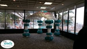 Teal full conopy dance floor covering for event in Clearwater Florida